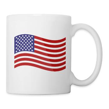 Flagge der Vereinigten Staaten - Tasse - Weiß - Rechts