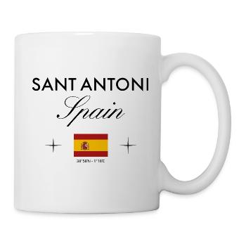 Sant Antoni Ibiza Koordinaten Reise Souvenir - Tasse - Weiß - Rechts