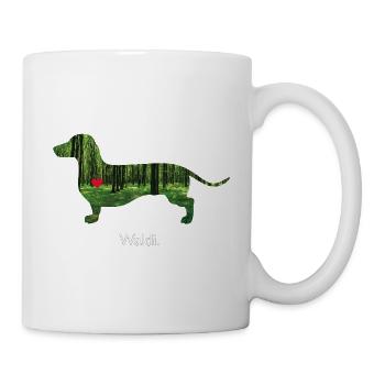 Waldi im Wald Dackel - Tasse - Weiß - Rechts