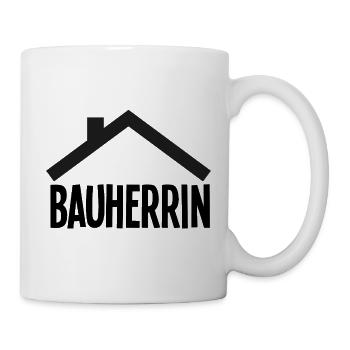 Bauherrin Häuslebauer Eigenheimbesitzer Bauherr - Tasse - Weiß - Rechts