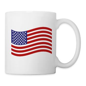 Flagge der Vereinigten Staaten - Tasse - Weiß - Rechts