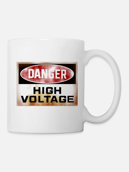 Gefahrenschild - Tasse - Weiß