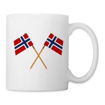 Norwegische Flagge - Tasse - Weiß - Rechts
