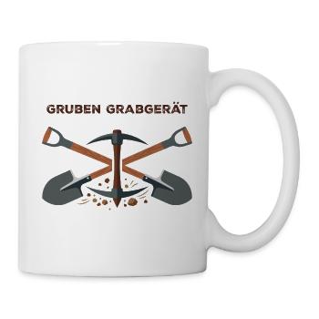Gruben Grabgerät Bergbau Emblem - Tasse - Weiß - Rechts