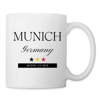 München Deutschland Souvenir Reise minimalistisch - Tasse - Weiß - Rechts