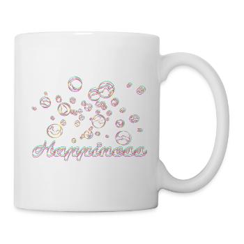 Happiness und Seifenblasen - Tasse - Weiß - Rechts