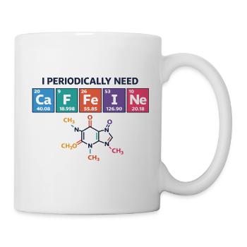  Funny Coffee Periodic-System-CaFFeINe Coffee - Tasse - Weiß - Rechts