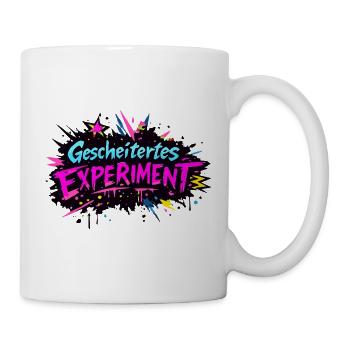 Gescheitertes Experiment Neon Grunge Typografie - Tasse - Weiß - Rechts