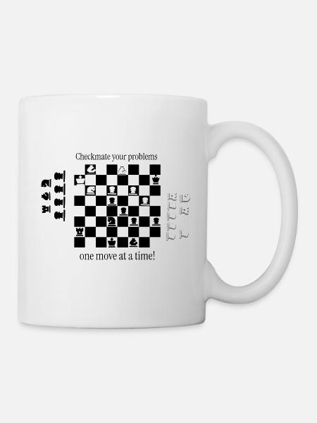 Schach-Design - Tasse - Weiß
