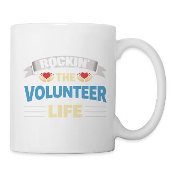 Rockin The Volunteer Life Ehrenamt Helfer - Tasse - Weiß - Rechts