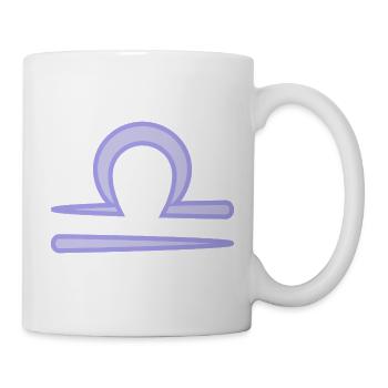 Waage-Tierkreiszeichen Pastel Lila - Tasse - Weiß - Rechts