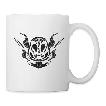 Gotischer Schädel mit Tentakeln - Tasse - Weiß - Rechts