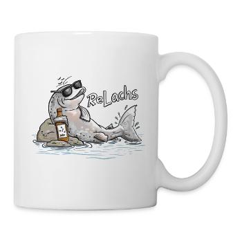 ReLachs Lustiger Lachs | Fisch Angler Geschenk - Tasse - Weiß - Rechts