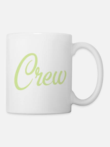 Crew Script Pastellgrün - Tasse - Weiß
