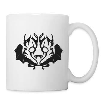 Dunkle Fledermausmaske - Tasse - Weiß - Rechts