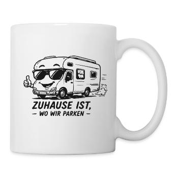 Zuhause ist, wo wir parken - Tasse - Weiß - Rechts