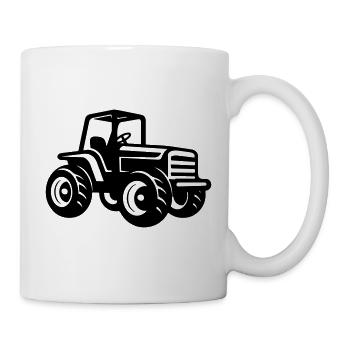 Traktor Schlepper Symbol - Tasse - Weiß - Rechts