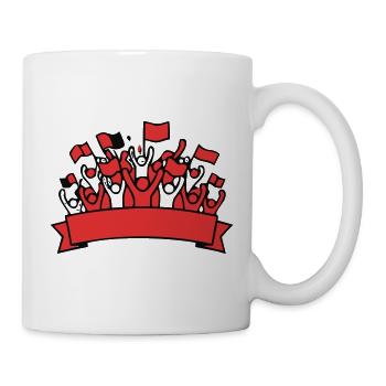 Fussball Fankurve Banner Grafik - Tasse - Weiß - Rechts