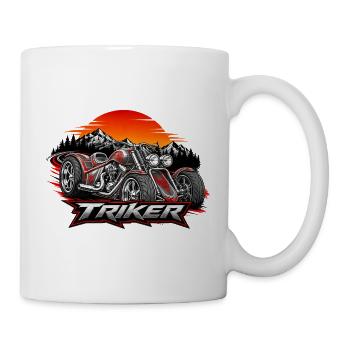 Triker Dreirad Motorrad Grafik Designtribals  - Tasse - Weiß - Rechts