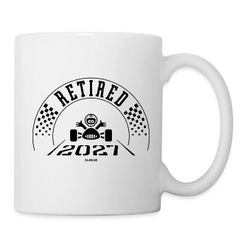 Im Ruhestand 2027 (Ruhestand / Ruhestand / Schwarz) - Tasse - Weiß - Rechts