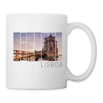 Lissabon Portugal Retro Torre de Belém Souvenir - Tasse - Weiß - Rechts