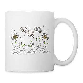 Blumen - Tasse - Weiß - Rechts