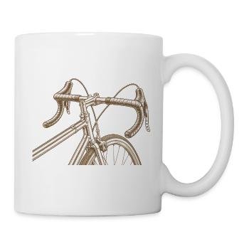 Vintage Rennrad – Klassisches Fahrrad 70er Jahre - Tasse - Weiß - Rechts