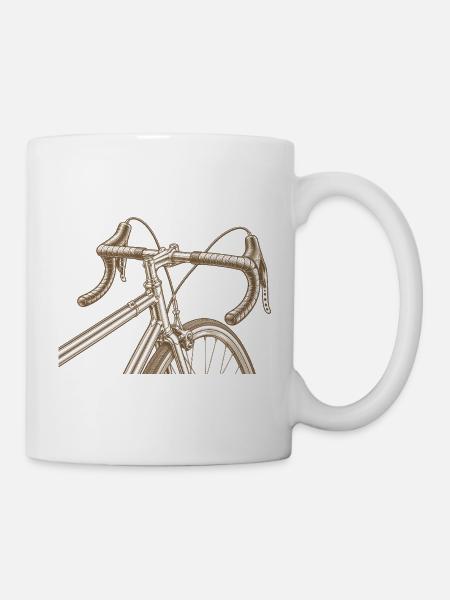 Vintage Rennrad – Klassisches Fahrrad 70er Jahre - Tasse - Weiß