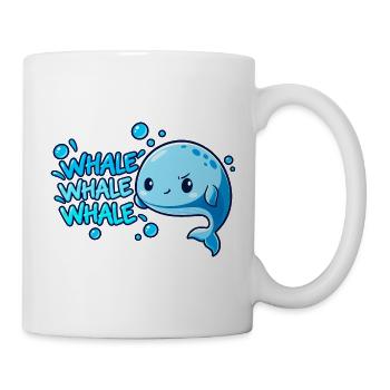 Wortspiel-Wal - Tasse - Weiß - Rechts