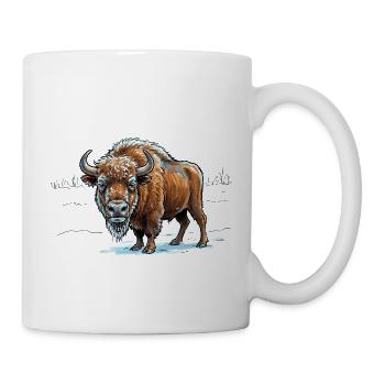 Wisent im Eisfeld - Tasse - Weiß - Rechts