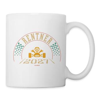 Rentner 2027 (Rente Ruhestand Zieleinfahrt / 4C) - Tasse - Weiß - Rechts