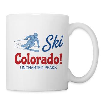 Retro Ski Colorado Unerforschte Gipfel - Tasse - Weiß - Rechts