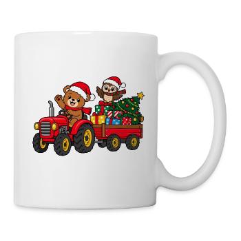 Christmas Tractor - Tasse - Weiß - Rechts