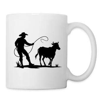 Cowboy-Fangkuh - Tasse - Weiß - Rechts