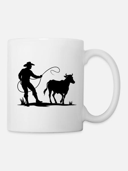 Cowboy-Fangkuh - Tasse - Weiß