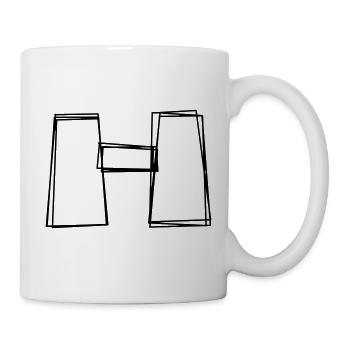 Fernglas handgezeichnet - Tasse - Weiß - Rechts