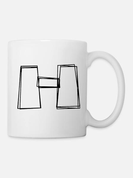 Fernglas handgezeichnet - Tasse - Weiß