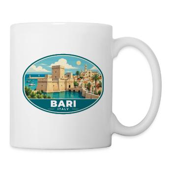 Bari an der Adriaküste Italiens erkunden - Tasse - Weiß - Rechts