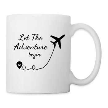 Reisen - Let The Adventure Begin - Reiselust - Tasse - Weiß - Rechts