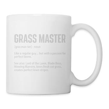 Definition von „Grass Master“ – Lustiger Rasenmäher-Papa - Tasse - Weiß - Rechts