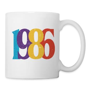 1986 Geburtstag geboren in 1986 Vintage-Retro-Geschenk - Tasse - Weiß - Rechts