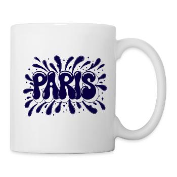 Paris Splash Blue - Tasse - Weiß - Rechts