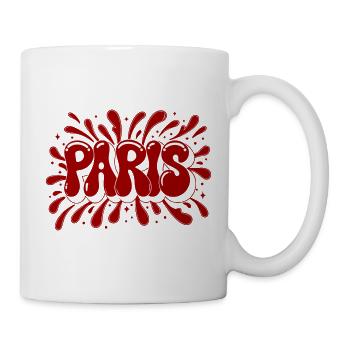 Paris Splash Red - Tasse - Weiß - Rechts