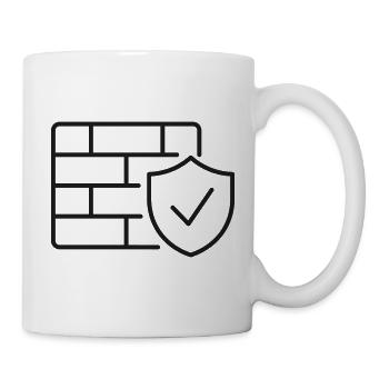 Firewall-Schutzlinien-Symbol - Tasse - Weiß - Rechts