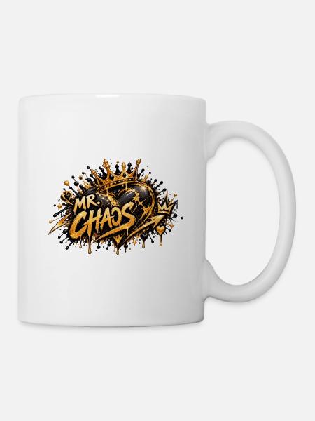 Mr Chaos Krone Graffiti Stil - Tasse - Weiß