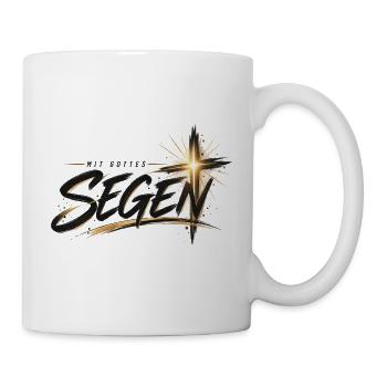 Göttlicher Segen mit Gott - Tasse - Weiß - Rechts