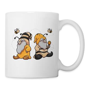 Bienen Humor Bee Happy - Tasse - Weiß - Rechts
