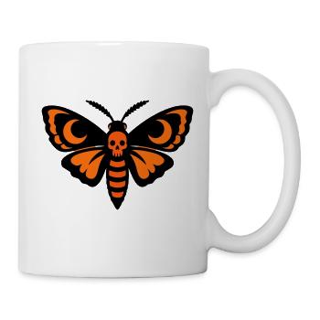 Totenkopfschwaermer Motte Logo - Tasse - Weiß - Rechts