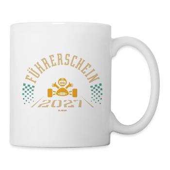 Führerschein 2027 (Fahranfänger / 4C) - Tasse - Weiß - Rechts