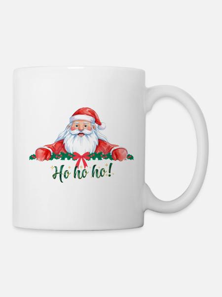 Ho Ho Ho Weihnachtsmann - Tasse - Weiß